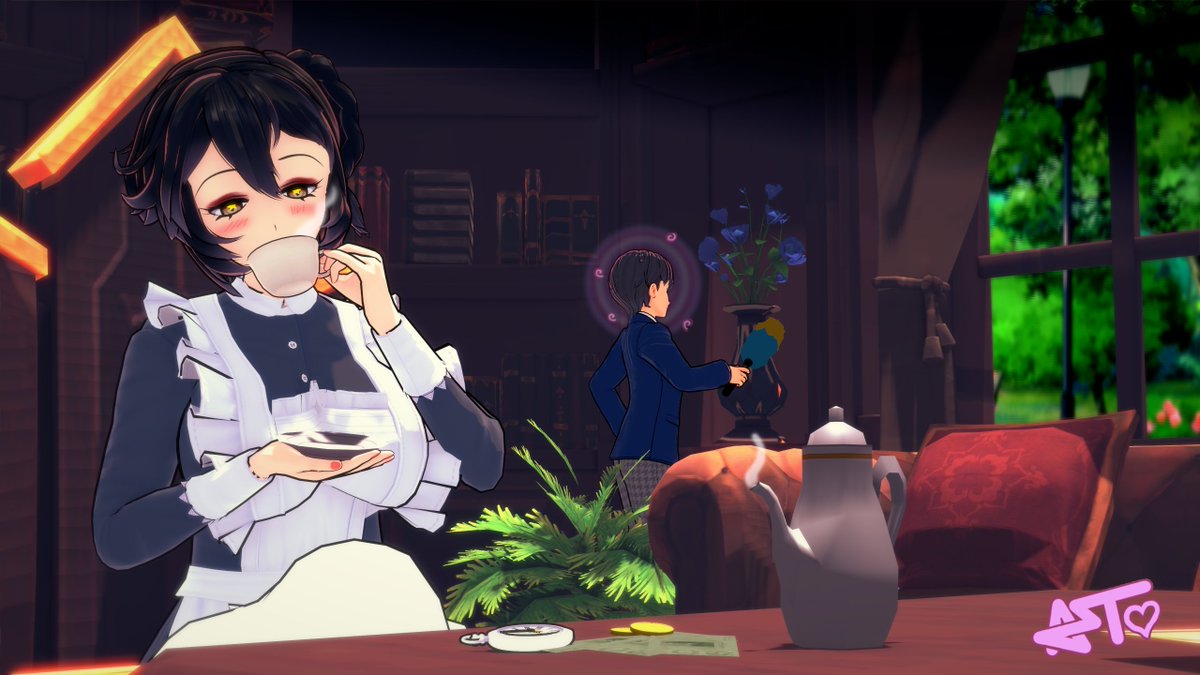 [Maid Bao Ssu]

"Being a maid" doesnt say you have to do the actual work, thats where others come in and do the dirty work for you~

ft. Bao from @/porniky's game Crimson lullaby