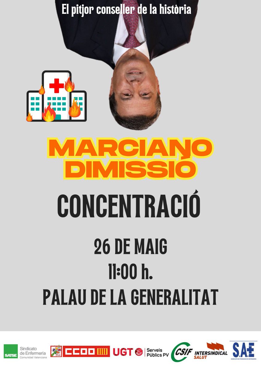 SSCCOOGandia's tweet photo. Marciano dimissió! per la falta de diàleg i les mesures que ataquen directament al personal de la sanitat pública
#MarcianoNoMésMentides https://t.co/GZzXSppqO9