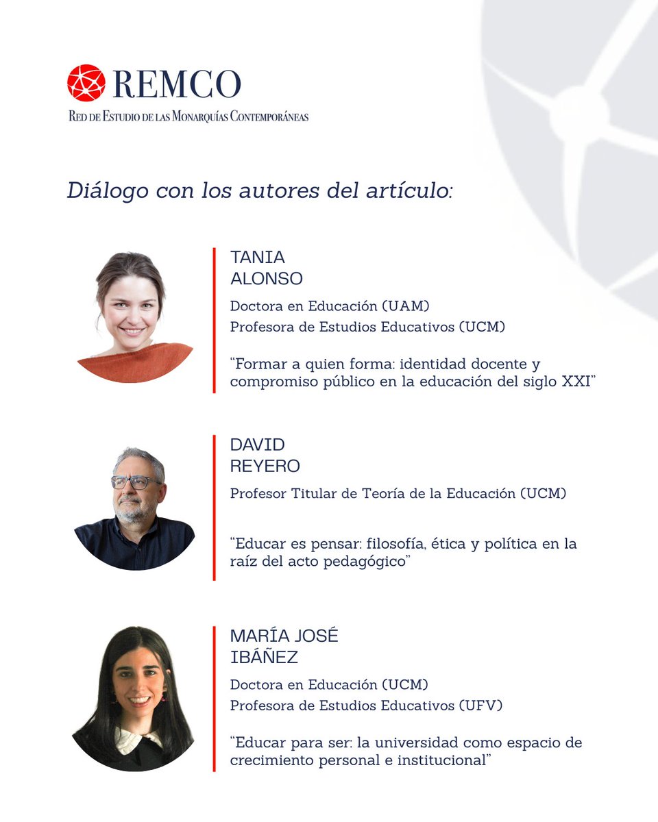 ‼️Este jueves 29 te esperamos a las 19:30 en <a href="/fund_tatiana/">Fundación Tatiana</a>  junto a los autores del trabajo "Educando reyes" en colaboración con <a href="/unicomplutense/">Complutense</a> <a href="/ucm_educacion/">Facultad Educación UCM</a> 

¡Apúntate! 👇
 forms.gle/tLkt8XKWyshNaQ…

#Educación #monarquíasconstitucionales