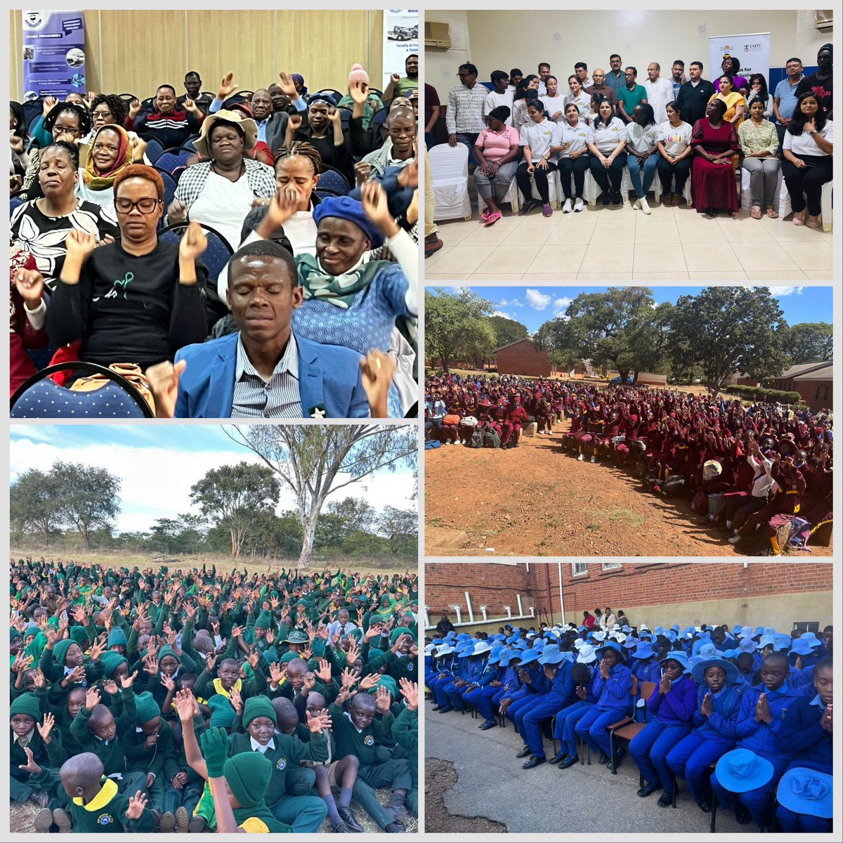 Gurudev's tweet image. Led the #AfricaDay2025 meditation and hosted a Q&amp;amp;A session for dignitaries, diplomats and leaders from 13+ nations. Explored solutions to accelerate progress and strengthen peace across the continent. Over 2.5 million people participated in the #iMeditateAfrica campaign.