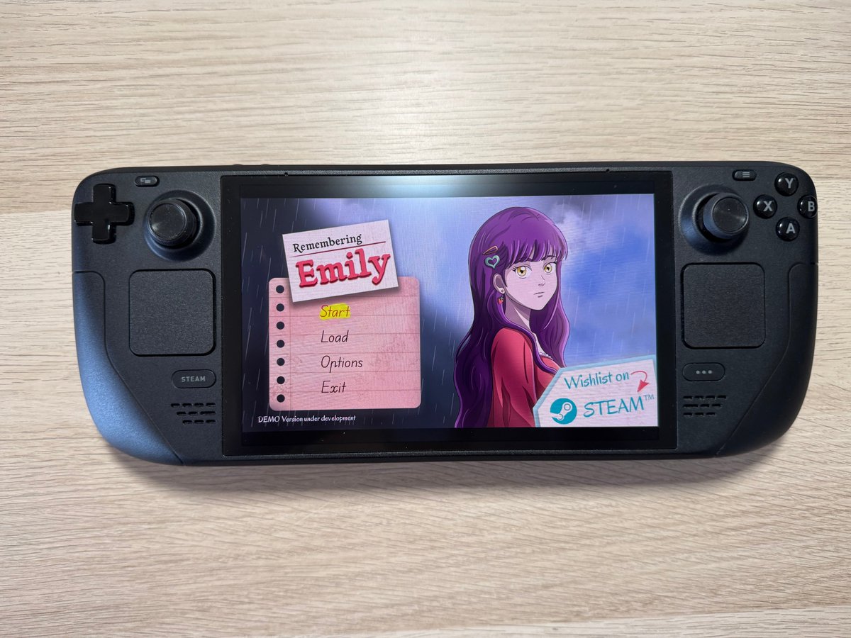 It was very important to us that the first Visual Novel we uploaded to Steam, Remembering Emily, was compatible with Steam Deck and SteamOS ( <a href="/OnDeck/">Steam Deck</a>  ) as it is possibly the best form factor to enjoy these types of stories today.