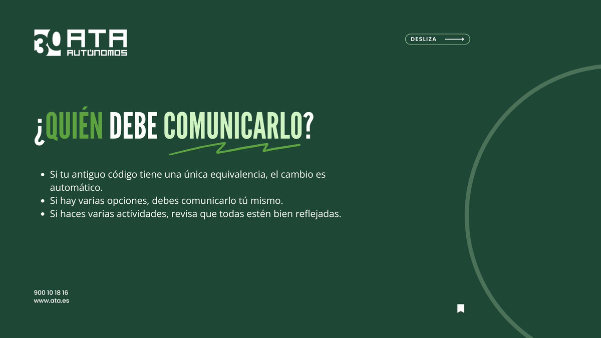 🔁 El nuevo CNAE ya está aquí y es clave que revises si te afecta.

📋 Cambiarlo es sencillo y obligatorio en muchos casos. 

Te explicamos qué es, qué cambia y cómo modificarlo paso a paso 👇

👉ata.es/noticias/todo-…