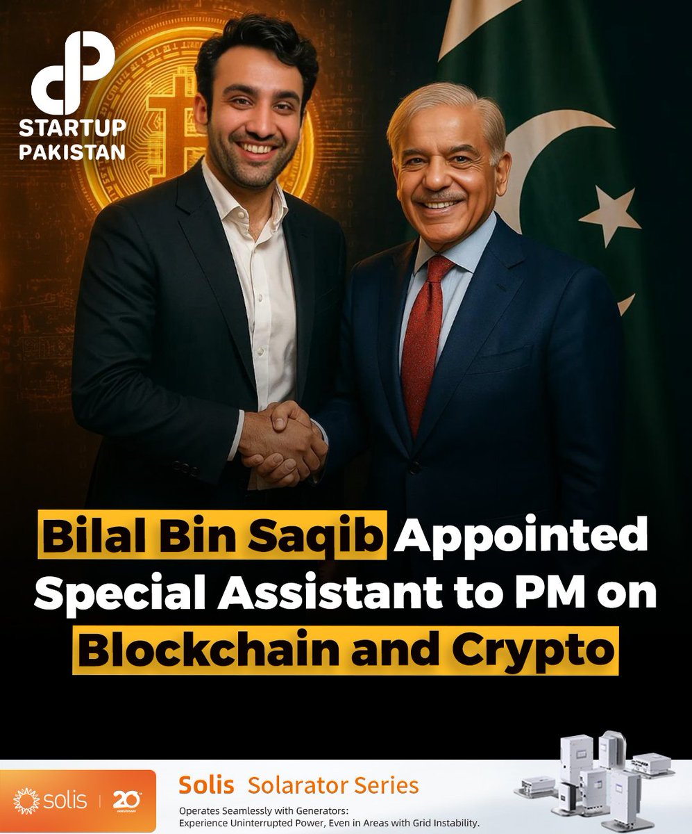 Prime Minister Shehbaz Sharif has appointed Bilal Bin Saqib, CEO of the  Pakistan Cry_pto Council, as Special Assistant on Blockchain and  Crypt0cu_rrency with the status of a minister of state. Image is