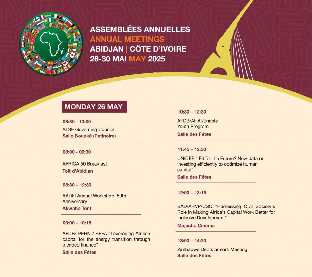 VictorOladokun's tweet image. Day 1 at the 2025 Annual Meetings of the #AfricanDevelopmentBank Group in #Abidjan, Côte d&apos;Ivoire

#Africa #AFDBAM2025 @AfDB_Group