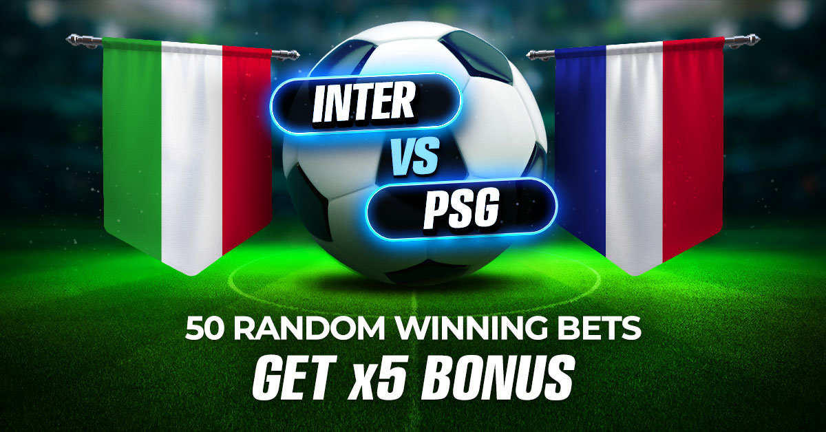 🤕 Get ready for a European showdown!🤕

⚽️ 𝐈𝐧𝐭𝐞𝐫 takes on 𝐏𝐒𝐆 in a clash you won’t want to miss. Place your bets now—𝟓𝟎 𝐫𝐚𝐧𝐝𝐨𝐦 𝐰𝐢𝐧𝐧𝐢𝐧𝐠 𝐛𝐞𝐭𝐬 𝐰𝐢𝐥𝐥 𝐠𝐞𝐭 𝐚𝐧 𝐢𝐧𝐜𝐫𝐞𝐝𝐢𝐛𝐥𝐞 𝐱𝟓 𝐁𝐎𝐍𝐔𝐒! 🤑

📱 Don’t wait ➡️ pokerist.com/3ab