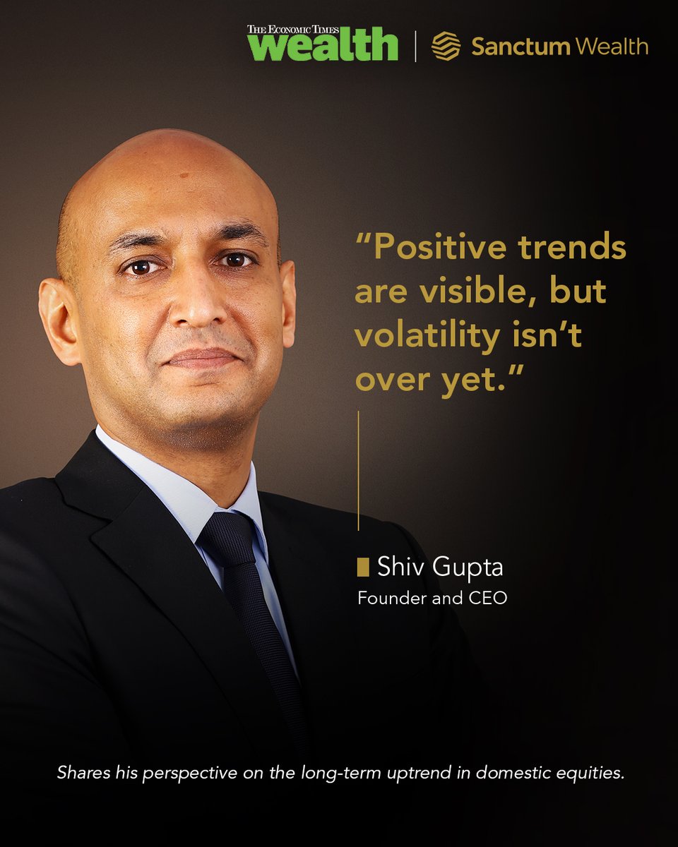 sanctum_wealth's tweet photo. In this week’s @etwealth , our CEO @ShivGuptaSWM  shares a grounded take on markets:

𝐎𝐩𝐭𝐢𝐦𝐢𝐬𝐦 𝐟𝐨𝐫 𝐈𝐧𝐝𝐢𝐚’𝐬 𝐥𝐨𝐧𝐠-𝐭𝐞𝐫𝐦 𝐠𝐫𝐨𝐰𝐭𝐡.
𝐂𝐚𝐮𝐭𝐢𝐨𝐧 𝐨𝐧 𝐠𝐥𝐨𝐛𝐚𝐥 𝐯𝐨𝐥𝐚𝐭𝐢𝐥𝐢𝐭𝐲 𝐚𝐧𝐝 𝐬𝐡𝐨𝐫𝐭-𝐭𝐞𝐫𝐦 𝐫𝐢𝐬𝐤𝐬.

Domestic-focused sectors may lead the earnings rebound, but trade tensions and geopolitical uncertainty remain live concerns.

Can investor sentiment stay resilient through it all?

Read the full conversation with Sameer Bhardwaj here:
https://t.co/UBDTO6Lb9A

#SanctumWealth #ETWealth #WealthManagement