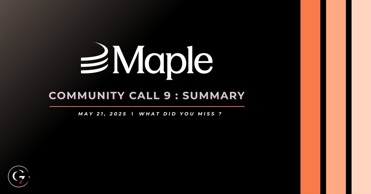 Maple Community Call #9 || <a href="/maplefinance/">Maple</a> 🥞 

Last week, we had the pleasure of attending Maple’s Community Call #9.  

This call was primarily focused on Maple’s rebranding and the strategic reasons behind it. 

But we also got a teaser of the product roadmap designed to reach