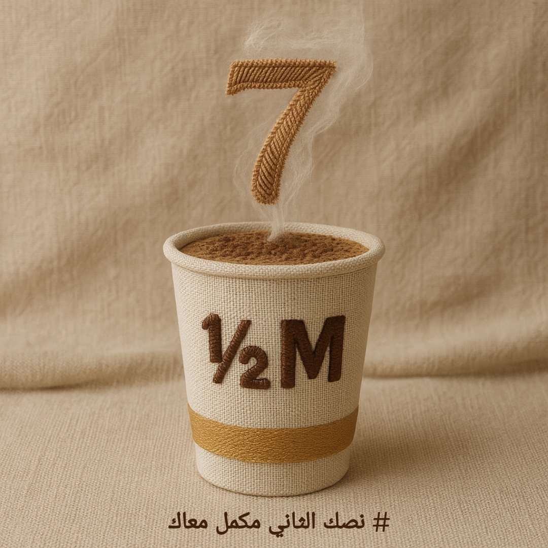 ixila3's tweet image. أهدي هذا العمل لألذ قهوة بالشرق الأوسط
بمناسبة مرور 7 سنوات على أفتتاح هاف مليون

#نصك_الثاني_مكمل_معاك
#نصك_الثاني_دايم_معاك

- @halfmillion_sa 
- @Yazeed_AlRajhi 
- @AbdullahRajhii
@abdullahmrajhi