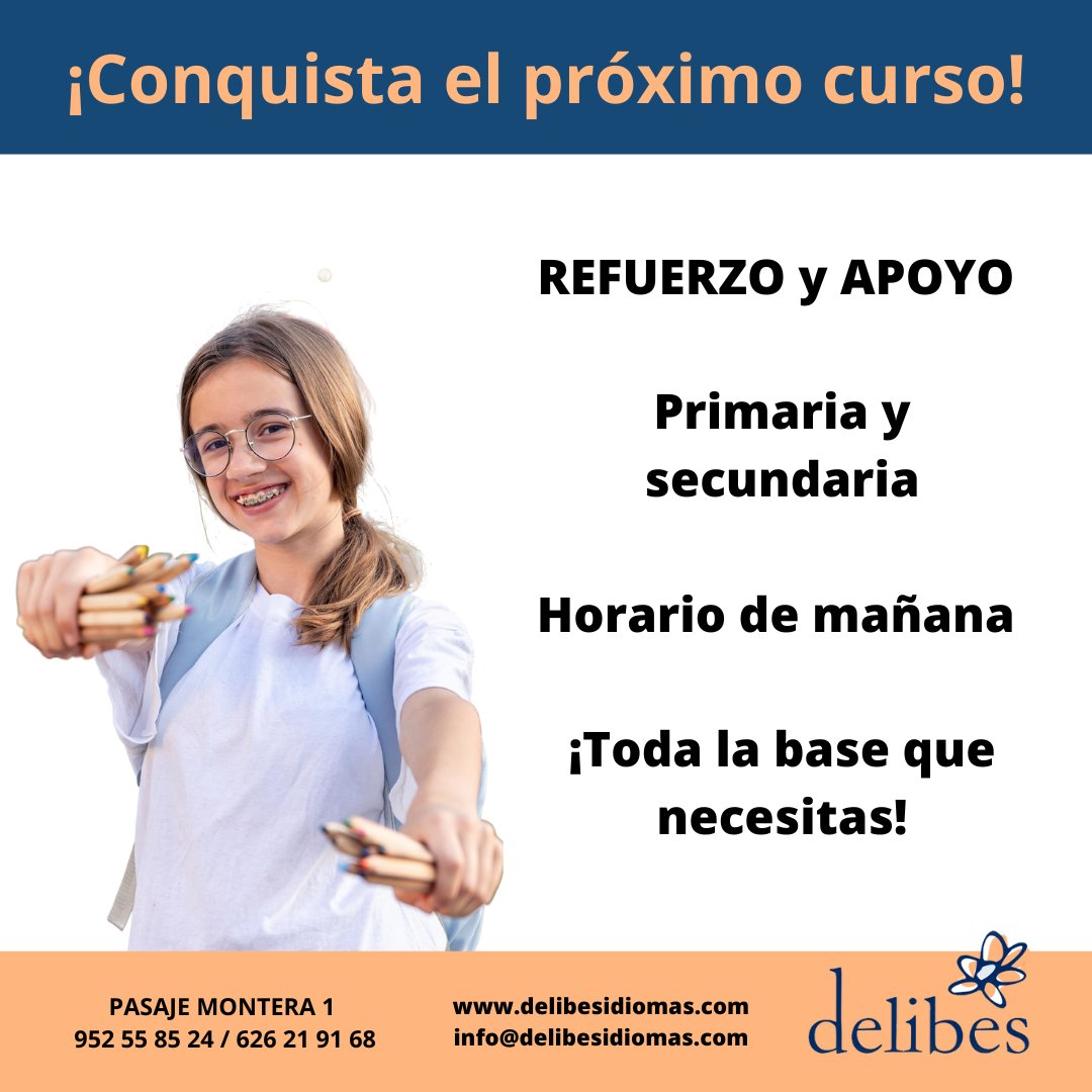 DelibesIdiomas's tweet photo. REFUERZO Y APOYO
📷 Primaria y secundaria
📷 Horario de mañana
📷 Julio y agosto
¡Infórmate sin compromiso!📷 https://t.co/zzQGvc1fZP
