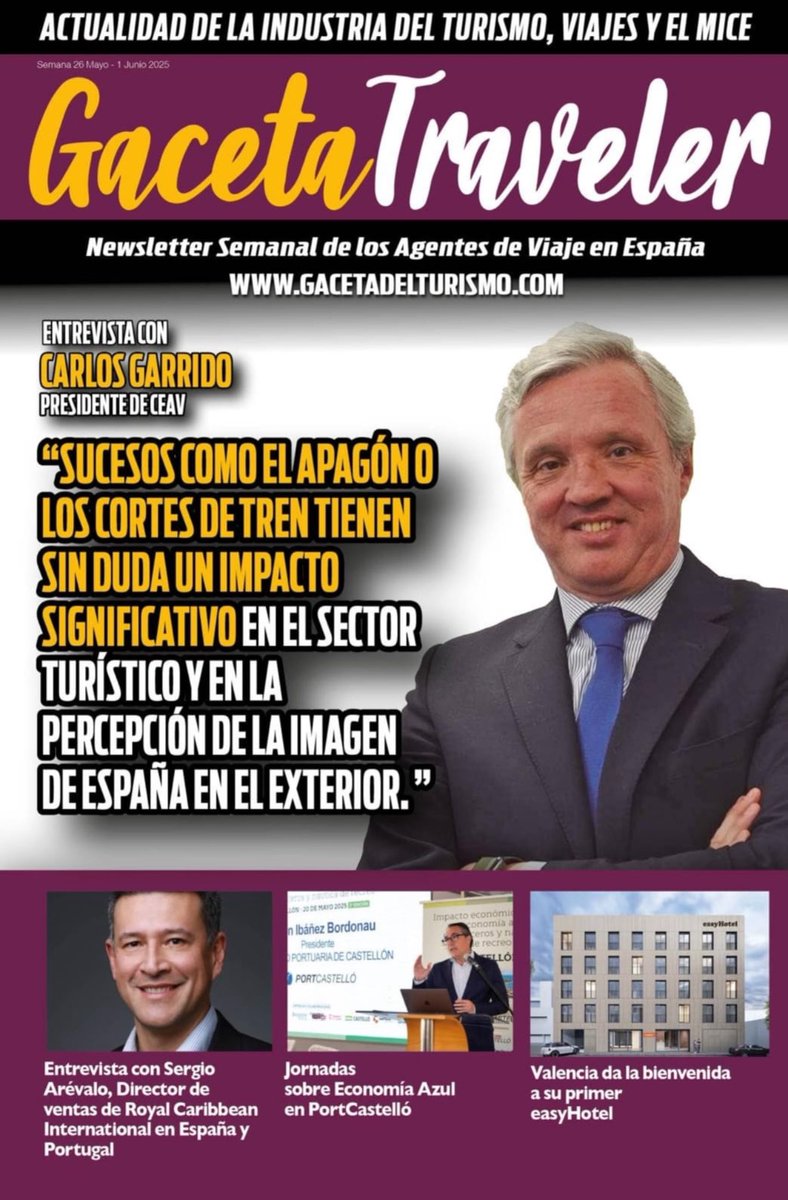 Gracias. gaceta del Turismo por su apoyo y por darnos voz a las AAVV