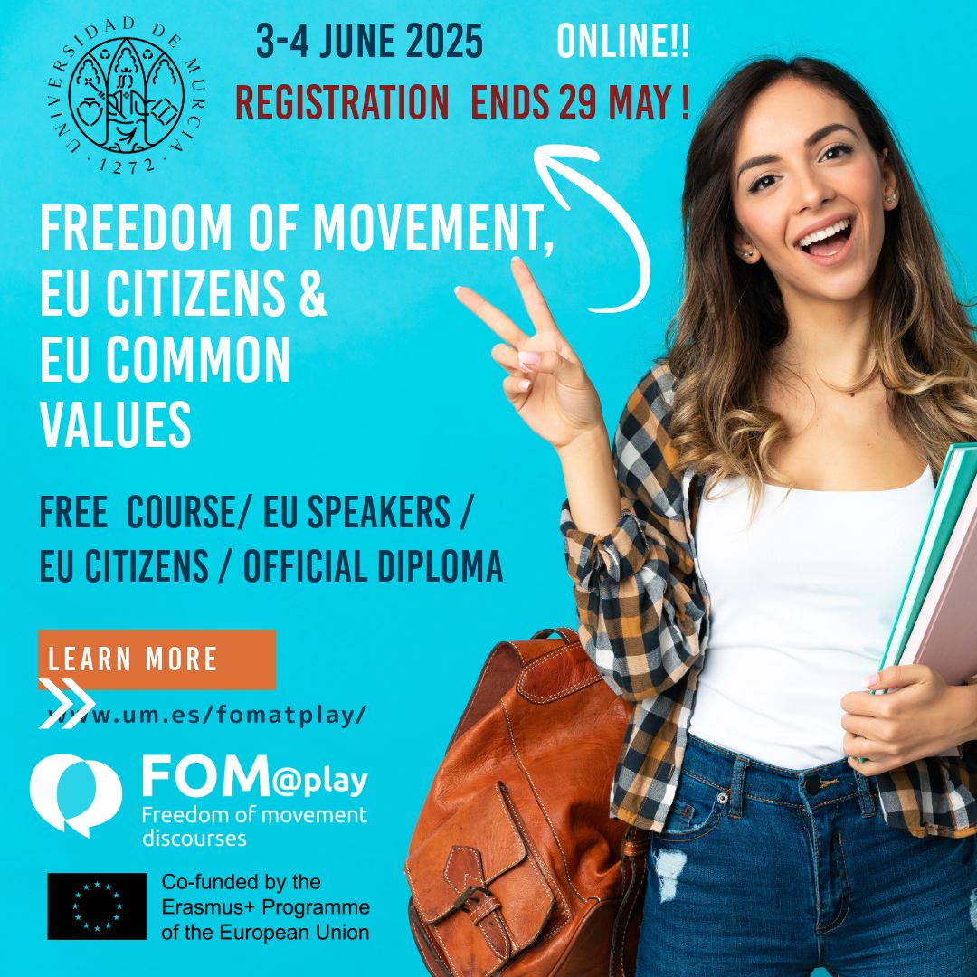 Be part of FOM@PLAY Erasmus+ Summer School 2025 and share your story.
Registration ends 29th May!🔗 um.es/fomatplay/?pag…