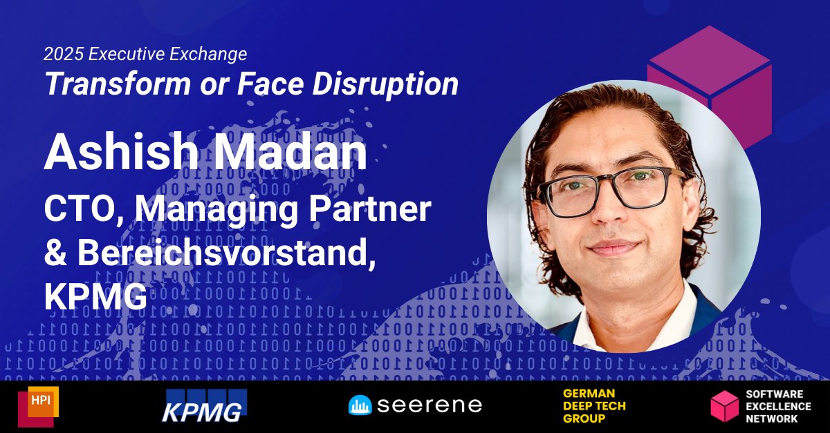 We’re excited to welcome Ashish Madan, CTO, Managing Partner &amp; Bereichsvorstand at KPMG, to the Transform or Face Disruption executive summit.

seerene.com/transform-or-f…