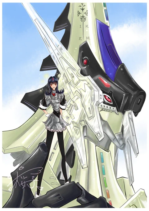 #ファイブスター物語 完成! アレクトー&amp;グリットブリンガー アレクトーを描くのは2回目? 髪型はとっても可愛いのに難しかった～