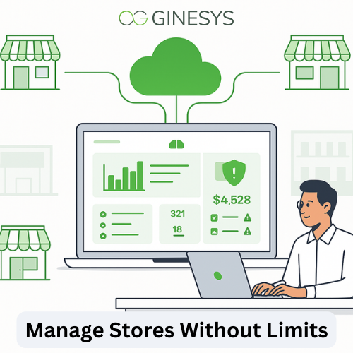 Ginesys's tweet photo. Managing multiple retail stores? Traditional billing systems can hinder growth and security. Enter cloud-based multi-store billing solutions. #RetailTech #CloudPOS #MultiStoreManagement https://t.co/vhP7BPwT18