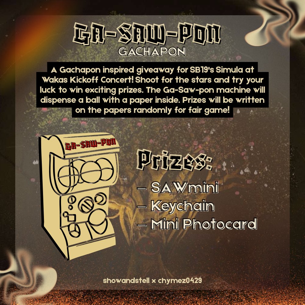 showandSTELL's tweet photo. 🌳 GaSAWpon &amp; LuckySAW 🍎

Another SAW-prise! Test your luck with us and join our giveaway for Simula at Wakas Kickoff Concert! See you! 🍎

— Follow @StellJunPH &amp; @Ofcourse_Jokers
— Like &amp; RT to spread
📍Fanzone

@SB19Official #SB19
#SaWWorldTourKickoff
#SaWWorldTourFREEBIES https://t.co/udOOQLQuZX