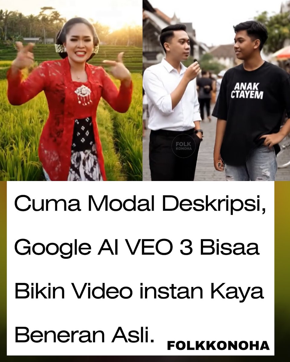 BAHAYA BANGET!! hanya modal bacotan deskripsi, udah bisa ngehasilin video instan layaknya dunia nyata😭😭

bahkan versi terbaru sekarang udah bisa nambahin suaranya juga😱