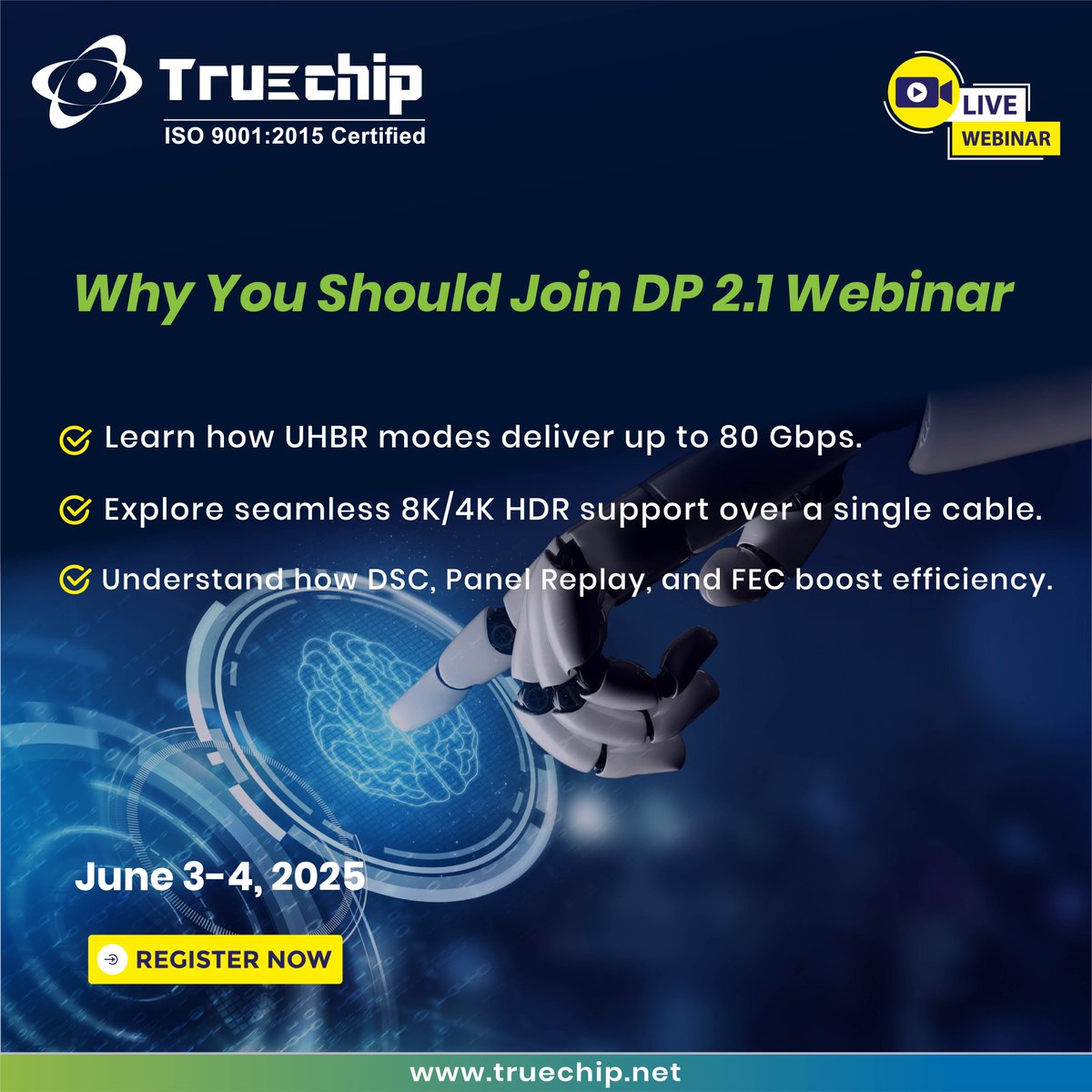 TruechipS's tweet image. Powering the Future of Displays with DisplayPort 2.1

From 8K brilliance to multi-monitor mastery, DisplayPort 2.1 is rewriting the rules of visual connectivity, and we’re decoding it live!

🔗 Register now
shorturl.at/ESPnS

#webinarseries #truechipwebinar #verificationip