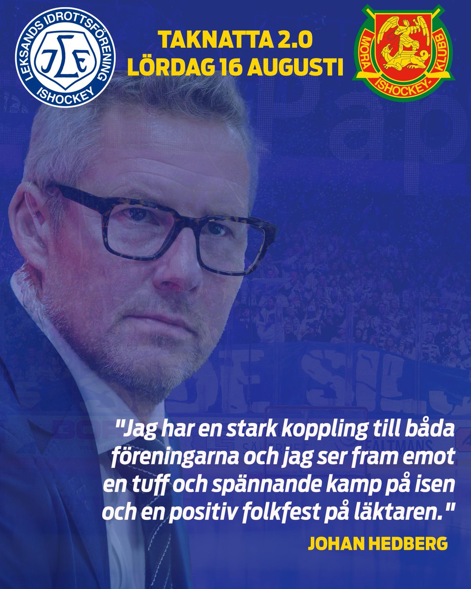 Johan Hedberg är redo - är du? 
Missa inte Taknatta 2.0, lördagen den 16 augusti i Tegera Arena.  
#leksandsif 
secure.tickster.com/e7f7tf84y12jua…