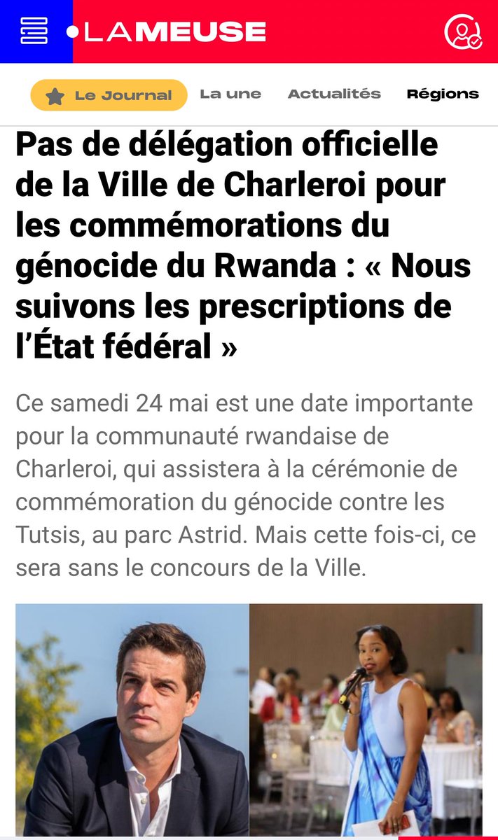 La Ville de Charleroi a pris la décision de ne pas se faire représenter à une action de commémoration du génocide contre les Tutsis au Rwanda organisée ce 24 mai. Dans sa communication, la Ville indique que cela fait suite « à la décision [du ministre] de rompre tout contact