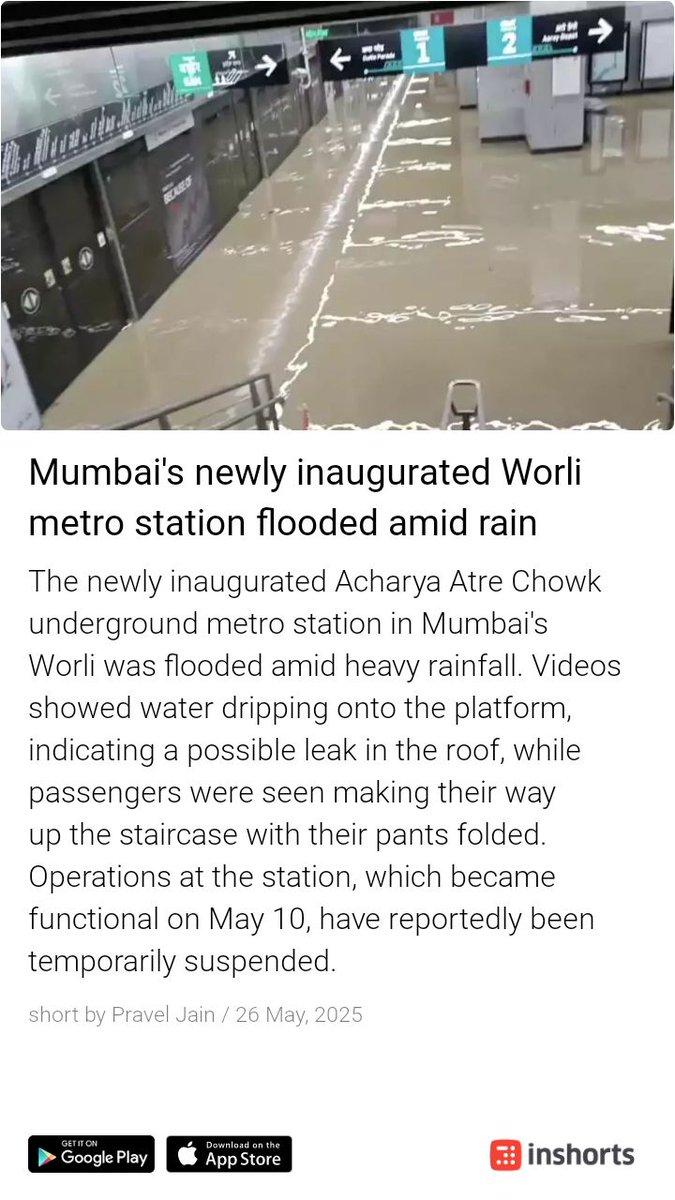 anillale's tweet photo. Never really understood why they are building things underground in Mumbai when roads only go underground during rains https://t.co/SVJWENDFAV