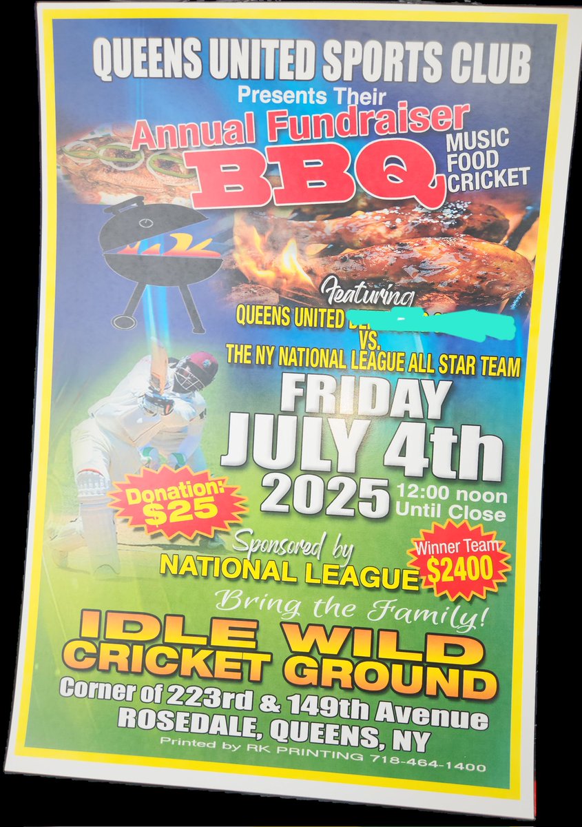 Queensunited82's tweet image. Queens United Sports Club annual family day BBQ and cricket fundraiser.