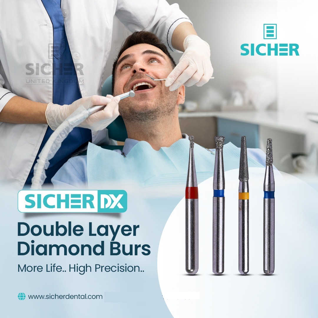 Sicher Dental Burs are expertly crafted to deliver exceptional precision, power, and reliability, making them the ideal complement to the Sicher Air Turbine. #sicher #SicherUK #sicherdental #dxburs #dxsicher #sicherdx #dxdentalburs #sicherburs #sicherdentalburs #sicherairturbine