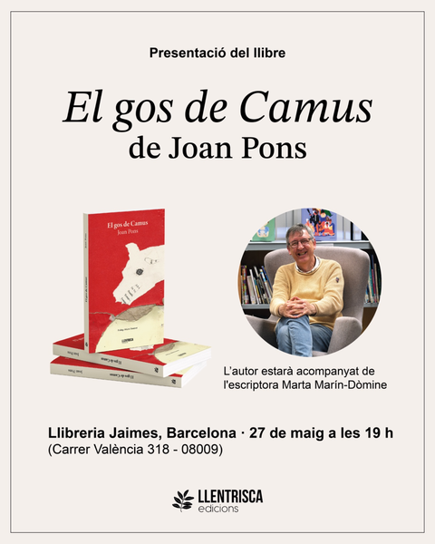 Joan Josep Isern (@joanjosepisern) on Twitter photo Demà es presenta a la llibreria Jaimes aquest nou llibre de Joan Pons, un autor que sempre he llegit amb gust i mai m'ha decebut.
@JoanPonsPons <a href="/JaimesLlibreria/">Llibreria Jaimes</a> Demà es presenta a la llibreria Jaimes aquest nou llibre de Joan Pons, un autor que sempre he llegit amb gust i mai m'ha decebut.
@JoanPonsPons <a href="/JaimesLlibreria/">Llibreria Jaimes</a>