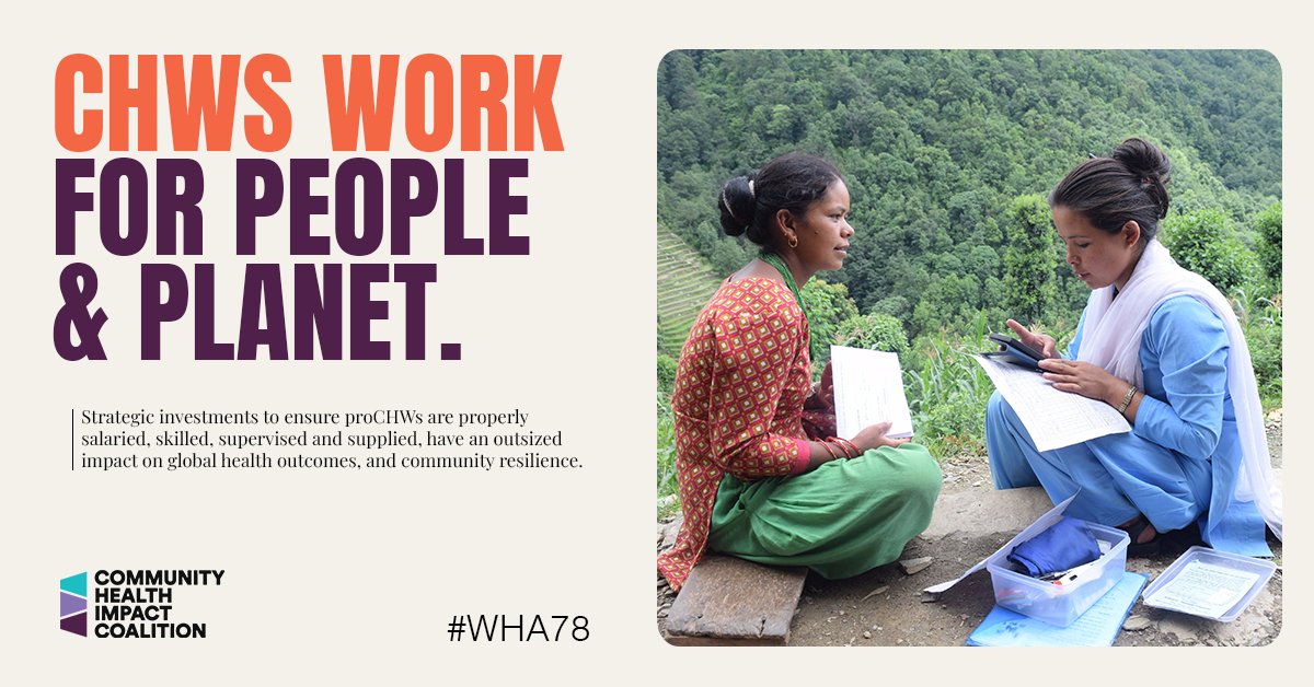 As new global health challenges emerge, and funding landscapes shift, we must not back down but seize the moment to achieve lasting impact.

Multilateral funders and private philanthropies can enhance global health security by intensifying support for proCHWs. #WHA78