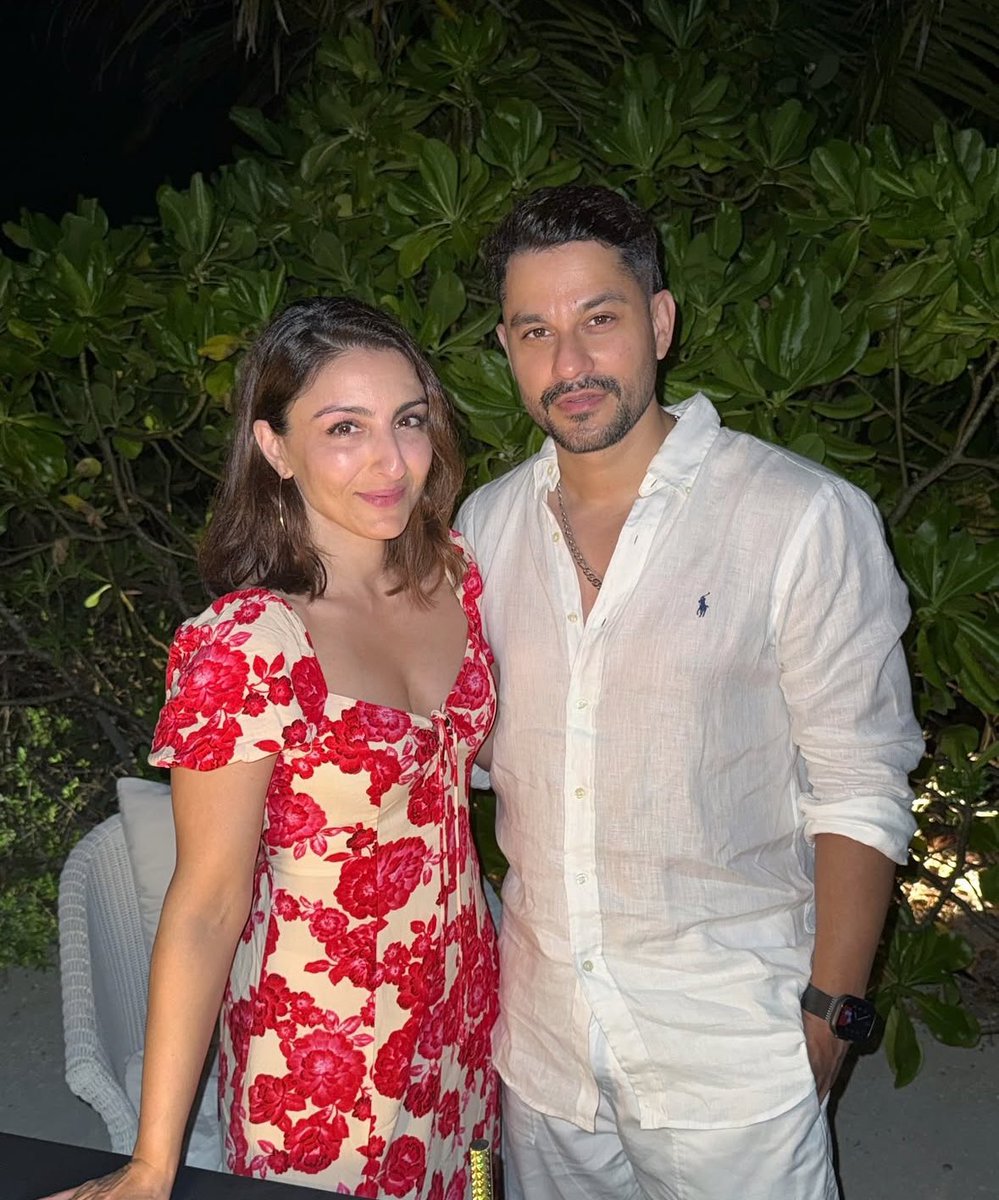 DelhiTimesTweet's tweet photo. #SohaAliKhan celebrates #KunalKemmu’s birthday on a tropical getaway with their daughter #Inaaya. https://t.co/URZ9LIEWS0