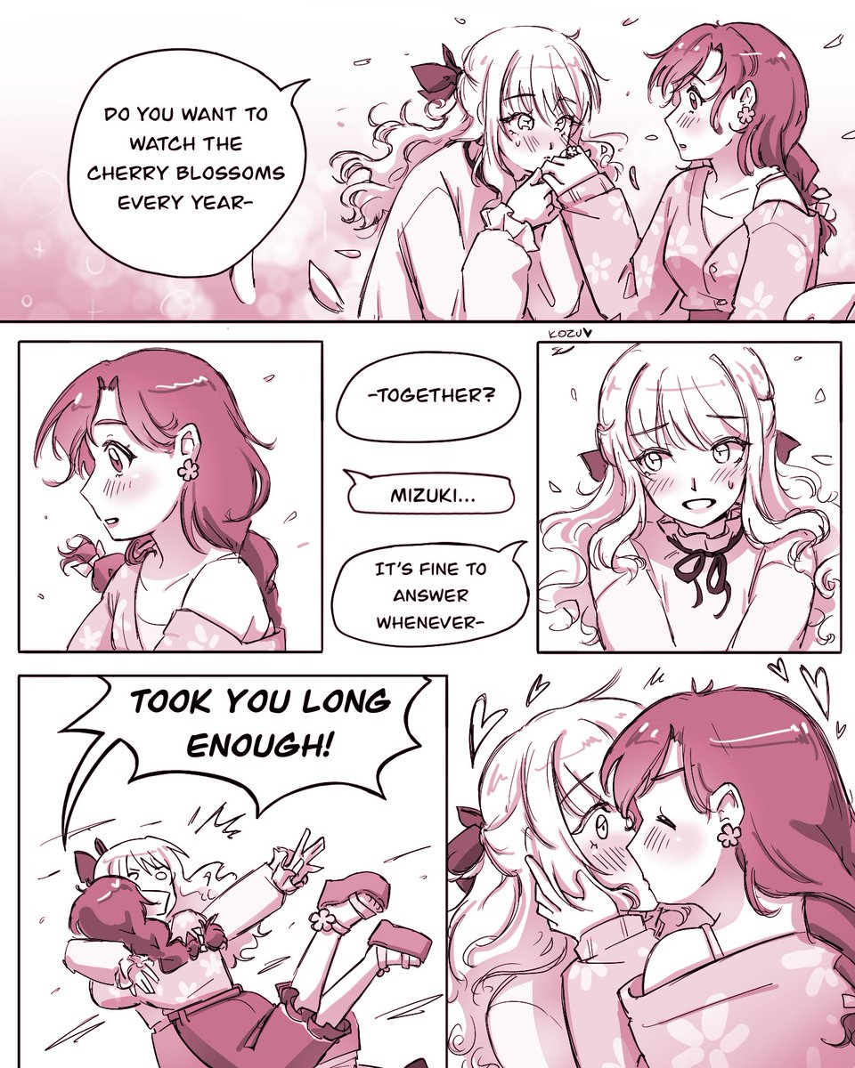 Kozuwu1312's tweet image. now that joana posted it i think i wanna see how twt responds to my comic (4/8) #みずえな #mzen