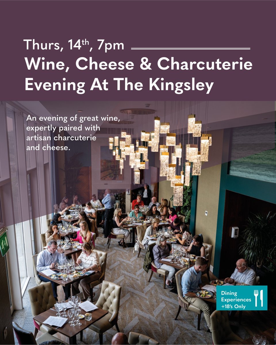 Join us at The Kingsley Hotel August 14th, for an evening of great wine, expertly paired with artisan charcuterie and cheese.
Book your tickets now - eventbrite.ie/e/127021645460…