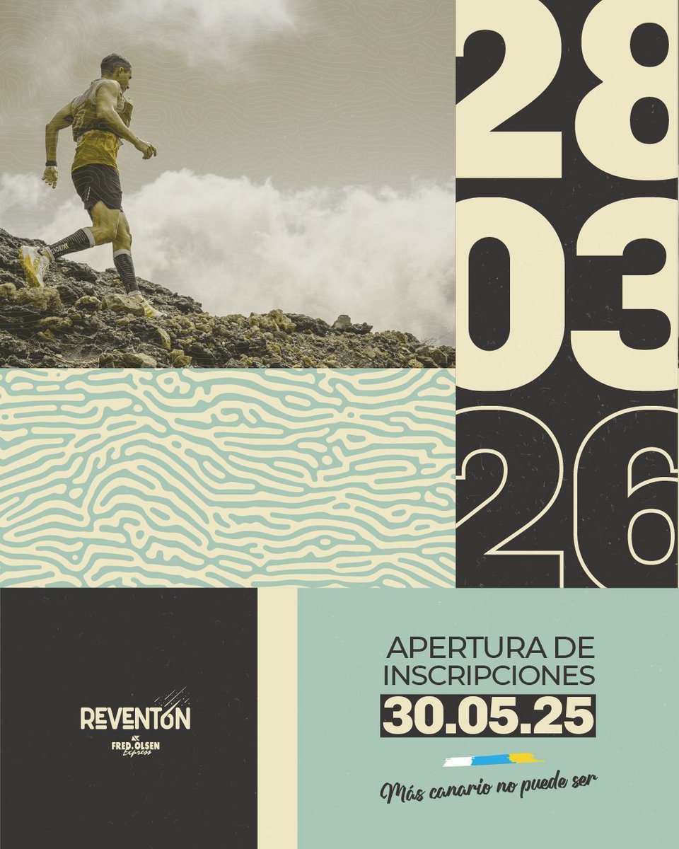 Semana de 𝗮𝗽𝗲𝗿𝘁𝘂𝗿𝗮 𝗱𝗲 𝗶𝗻𝘀𝗰𝗿𝗶𝗽𝗰𝗶𝗼𝗻𝗲𝘀 ❗️

El 3️⃣0️⃣.5️⃣.2️⃣0️⃣2️⃣5️⃣, #DíaDeCanarias y de inscribirte a #ReventÓNElPaso2026

🇮🇨 Más canario no puede ser.

#RVT #ElPaso #HolaElPaso #LaPalma #IslasCanarias