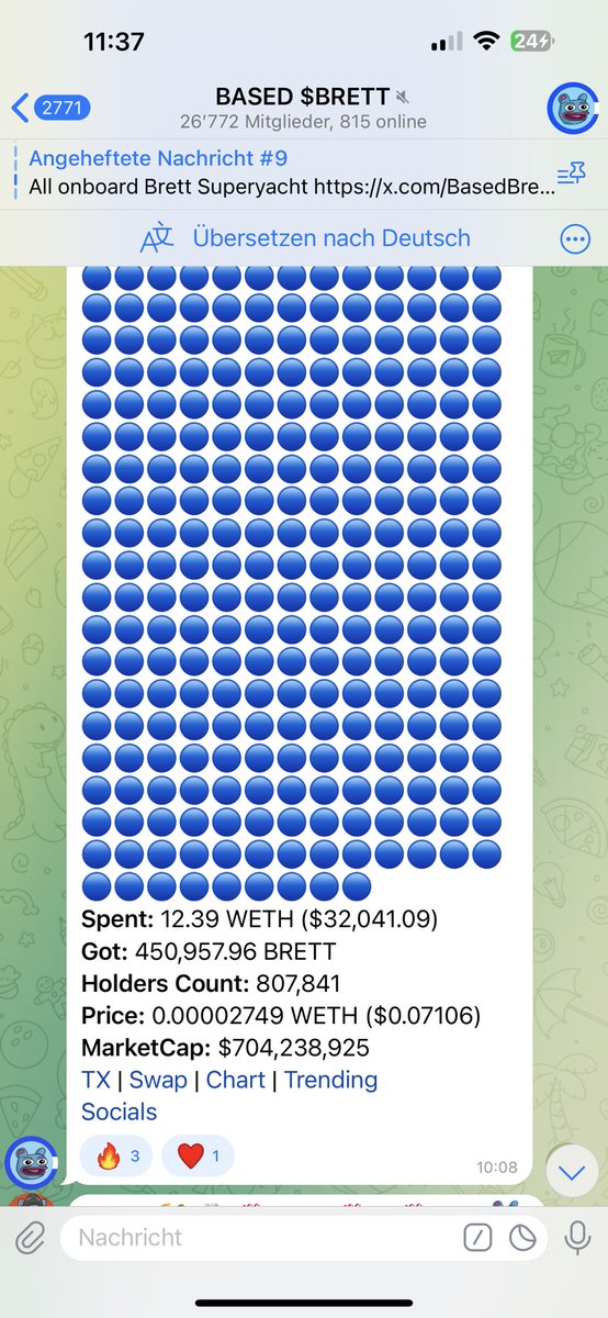 Our conviction will pay out.

I hold $BRETT since the 29th of february 2024.

&amp; i will leave this cycle with 8 figures. 

All love to every single one of you that shows up every day to support what you believe in.

May all your dreams come true this year! 

$BRETT WILL BE LISTED