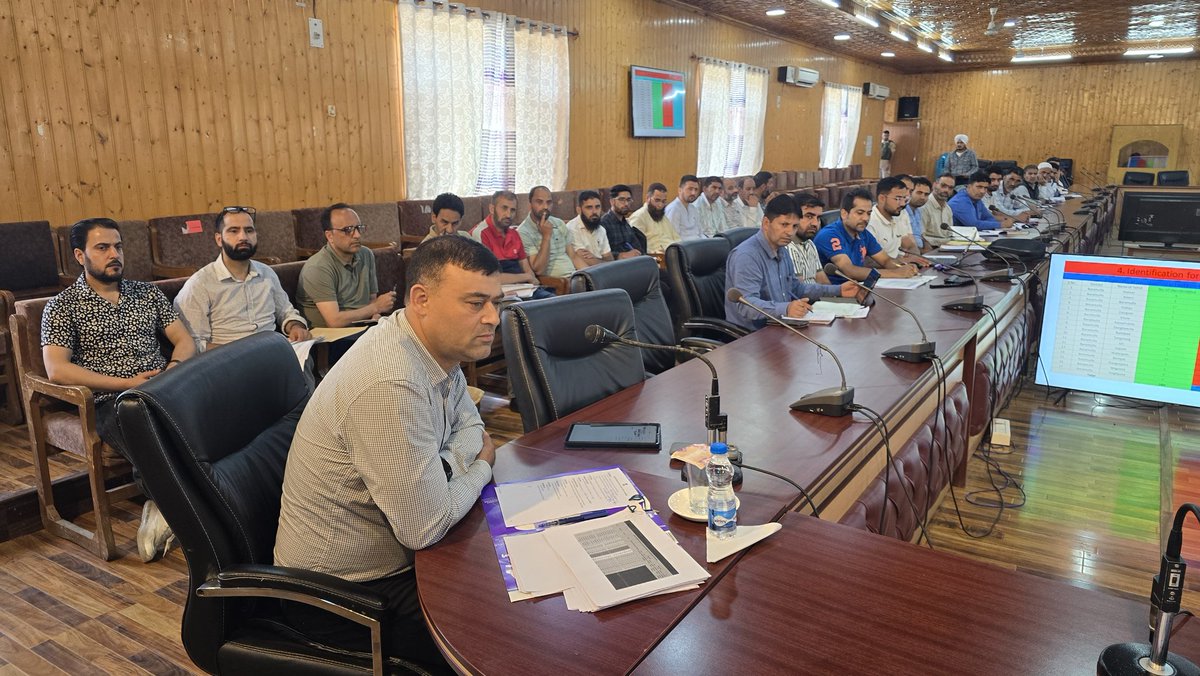 Deputy Commissioner Baramulla (@dcbaramulla) on Twitter photo DC B'la <a href="/mingasherpa/">Minga Sherpa</a> chairs a meeting on key revenue matters; directed for holding weekly revenue camps for on-spot grievance redressal, stressed timely mutation, land record digitization, land acquisition & clearance of pending court cases.
<a href="/CM_JnK/">Office of Chief Minister, J&K</a>
<a href="/diprjk/">Information & PR, J&K</a>
<a href="/ddnewsSrinagar/">DD NEWS SRINAGAR</a> DC B'la <a href="/mingasherpa/">Minga Sherpa</a> chairs a meeting on key revenue matters; directed for holding weekly revenue camps for on-spot grievance redressal, stressed timely mutation, land record digitization, land acquisition & clearance of pending court cases.
<a href="/CM_JnK/">Office of Chief Minister, J&K</a>
<a href="/diprjk/">Information & PR, J&K</a>
<a href="/ddnewsSrinagar/">DD NEWS SRINAGAR</a>