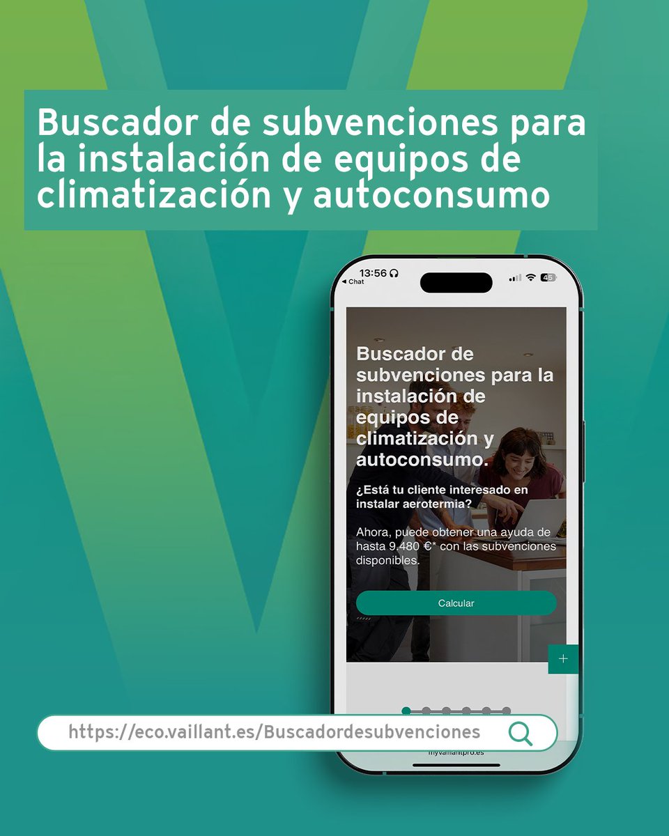 🔎  Descubre las #subvenciones disponibles para mejorar la eficiencia energética y ayudar a tus clientes a ahorrar.

Consulta todas las opciones aquí 👉 eco.vaillant.es/Buscadordesubv…
