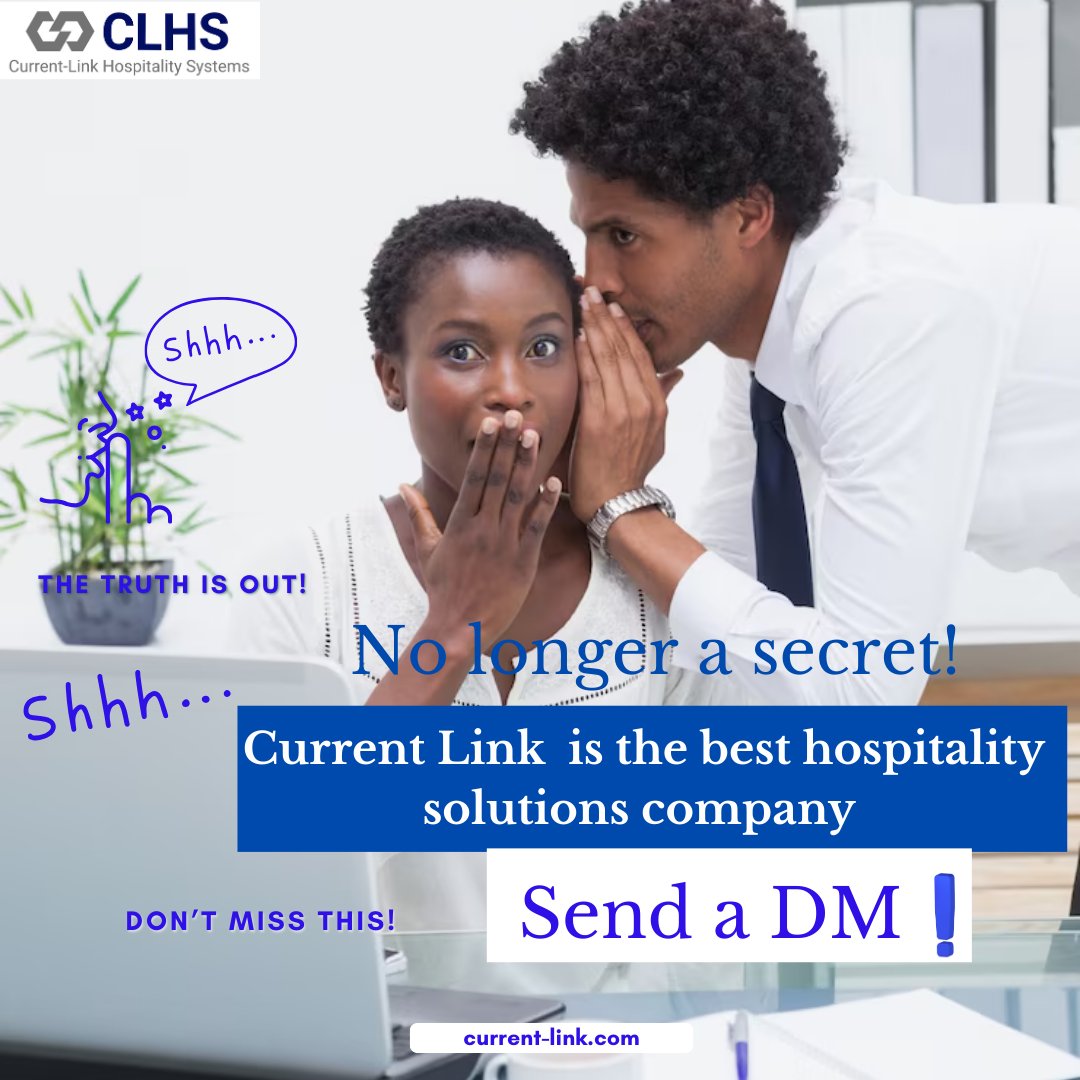 CLHS_Nigeria's tweet image. It’s no longer a secret — Current Link is the leading name in hospitality solutions!
From hotels to restaurants and bars, we deliver value, efficiency, and increased revenue for your business. Let’s help you grow!
#CurrentLink #clhs