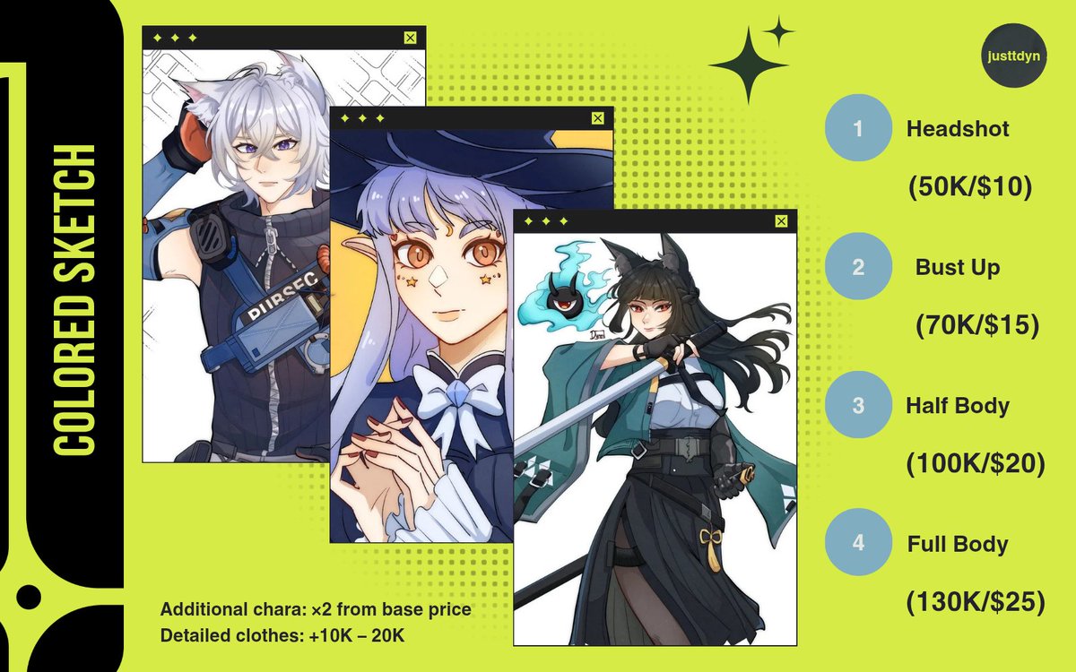 justtdyn's tweet photo. 🍀COMMISSION OPEN🍀
[RT and likes are very appreciated]

Hello! I'm opening commission for local and international. 
More info:
Carrd: https://t.co/fNXoKgDm4Q
Vgen: https://t.co/umds2QRoDw

DM me if you're interested✨️
#opencommission #artidn #commissionsopen #VGenComms https://t.co/iZT8g0utLE