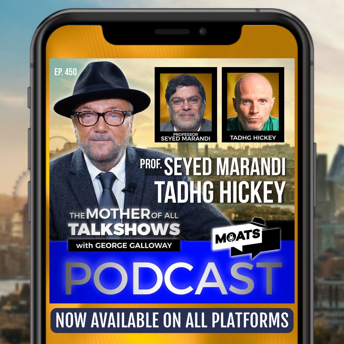 The Mother of All Talk Shows with George Galloway (@moatstv) on Twitter photo 🆕 PODCAST 🎙️ #MOATS
🔴 450 - FOOD WAR
🎧 shows.acast.com/632480d5cfe207…
▪️ With guests Professor <a href="/s_m_marandi/">Seyed Mohammad Marandi</a> and <a href="/TadhgHickey/">Tehran Tadhg</a>
✳️ ALL PLATFORMS NOW
📋 #Trump #Gaza #Ukraine #Iran #Arsongate #Starmer #Kneecap #Bono #Turkey #Zelensky #Putin #Palestine #Russia #Lammy #Netanyahu 🆕 PODCAST 🎙️ #MOATS
🔴 450 - FOOD WAR
🎧 shows.acast.com/632480d5cfe207…
▪️ With guests Professor <a href="/s_m_marandi/">Seyed Mohammad Marandi</a> and <a href="/TadhgHickey/">Tehran Tadhg</a>
✳️ ALL PLATFORMS NOW
📋 #Trump #Gaza #Ukraine #Iran #Arsongate #Starmer #Kneecap #Bono #Turkey #Zelensky #Putin #Palestine #Russia #Lammy #Netanyahu