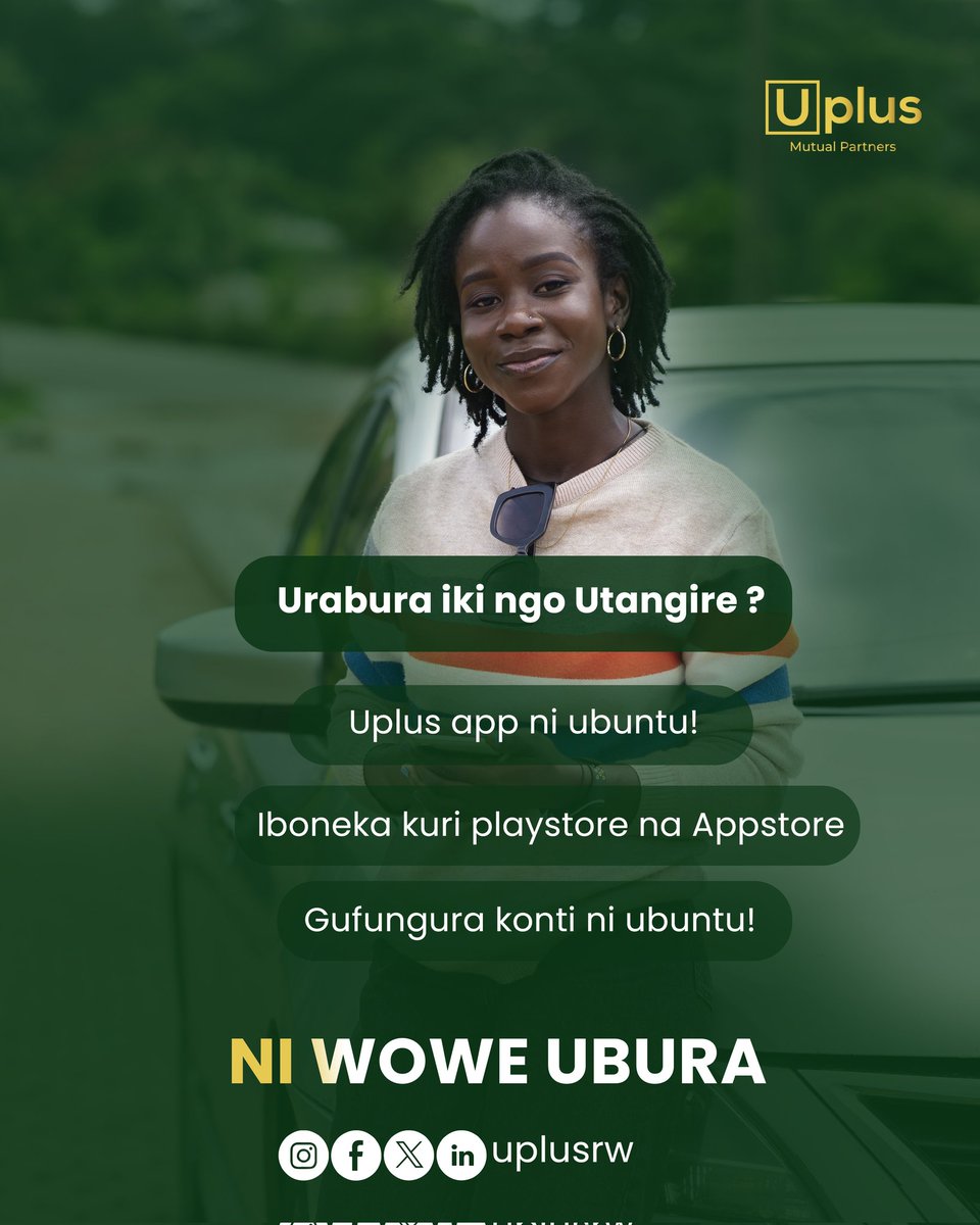 Hey... Urabura iki ngo nawe utangire gukoresha Uplus...! 

Download our App play.google.com/store/apps/det…

#UplusProducts #MadeEasy #TungaUplus #IndividualSavings