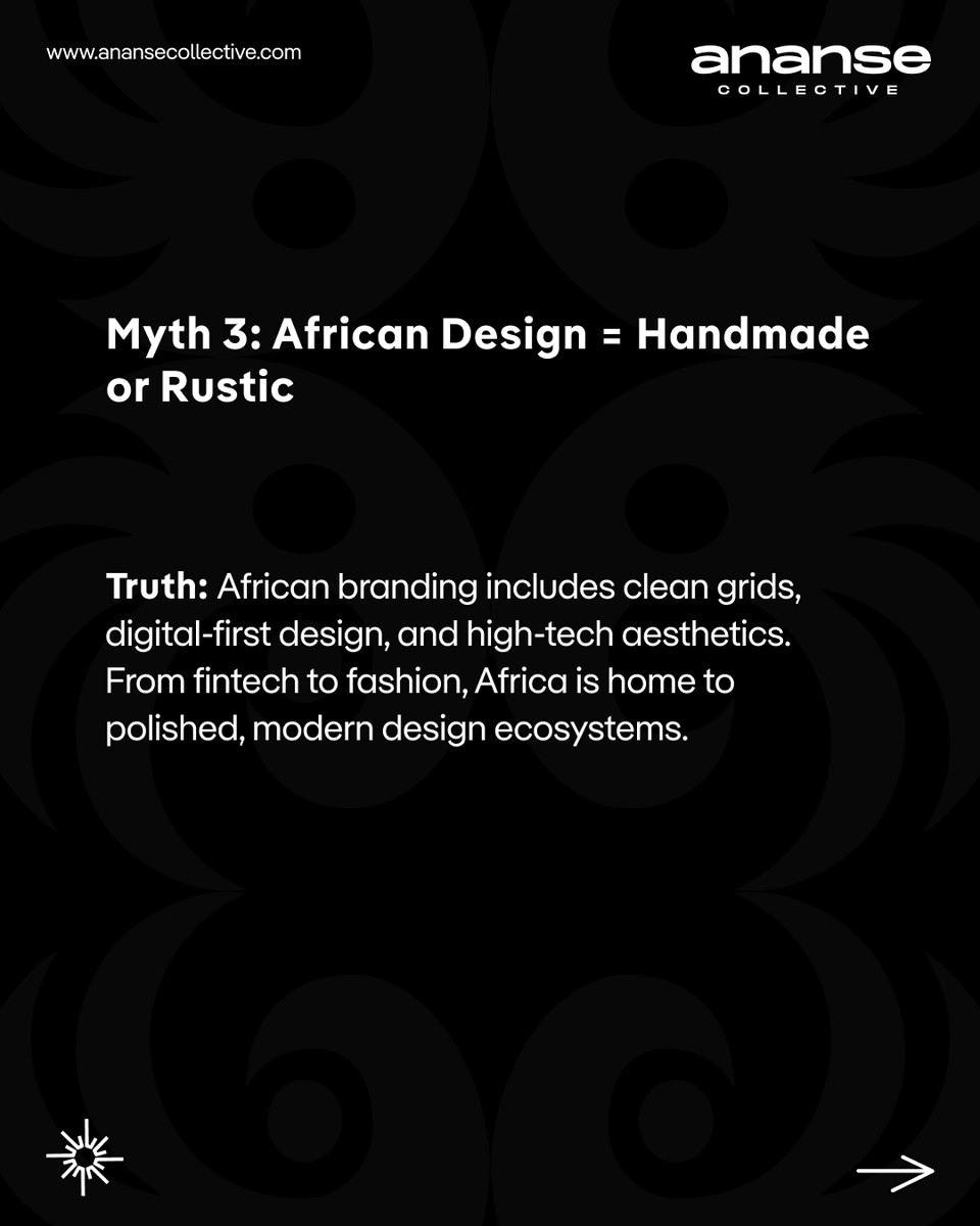 AnanseCollectiv's tweet photo. Let’s bust some myths.
African branding is often misunderstood... boxed into clichés, oversimplified, or underestimated.

But below’s the truth:

#AnanseCollective #BrandAfrica #AfricanCreativity #MythsAboutBranding #DesignWithPurpose #CreativeAfrica #StoryDrivenDesign https://t.co/c1fhaMOJnw