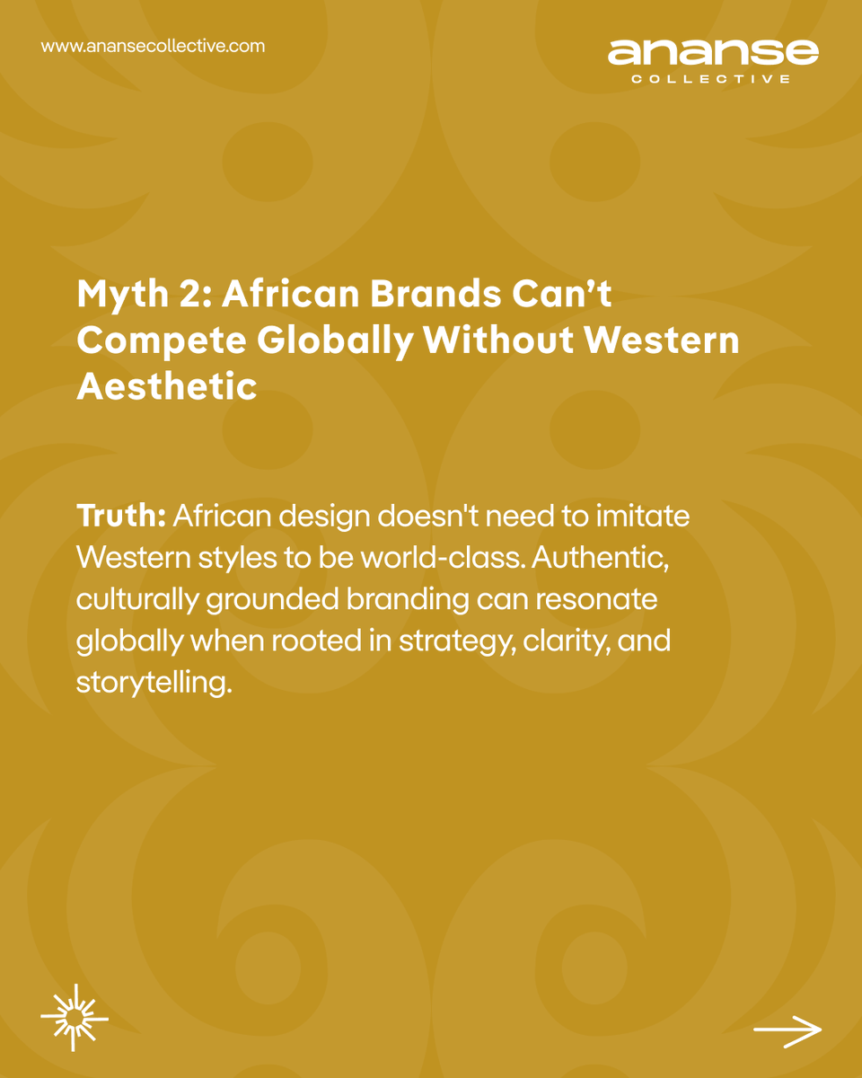 AnanseCollectiv's tweet photo. Let’s bust some myths.
African branding is often misunderstood... boxed into clichés, oversimplified, or underestimated.

But below’s the truth:

#AnanseCollective #BrandAfrica #AfricanCreativity #MythsAboutBranding #DesignWithPurpose #CreativeAfrica #StoryDrivenDesign https://t.co/c1fhaMOJnw