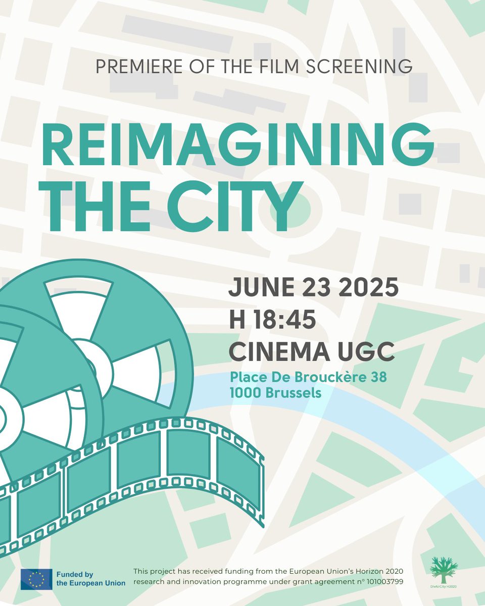 📆 SAVE THE DATE! Premiere of the DivAirCity documentary "Reimaging the city"
⌚Monday June 23rd, 2025 from 18:45
📍 Cinema UGC - Place De Brouckère 38 - 1000 Brussels
🎥 The DivAirCity documentary, produced by RTBF  will premiere during the Brussels International Film Festival.