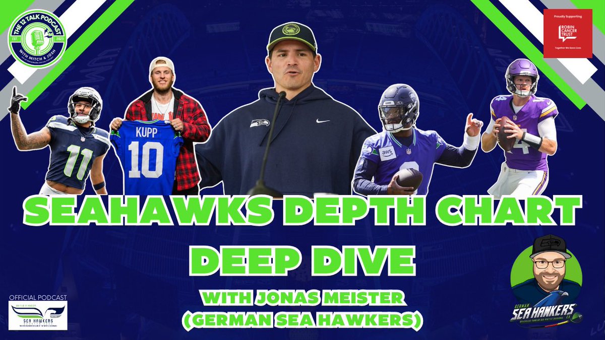 12TalkPod's tweet photo. In case you missed our live #Seahawks Depth Chart Deep Dive pod yesterday, you can still catch it over on YouTube #seahawkstwitter 

#gohawks 

https://t.co/eM2X3SUBm6 https://t.co/s6rS09VtBV