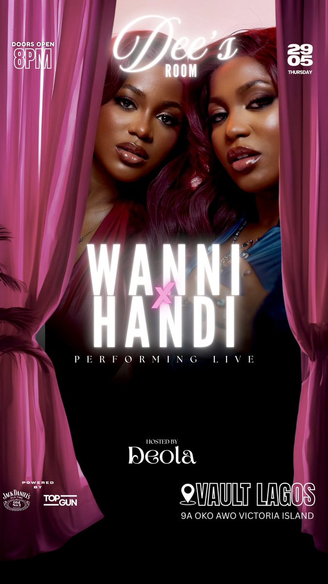deolamusic's tweet photo. Lagos, are you ready? Dee’s Room is pulling up with vibes, performances, and unforgettable energy. First edition finna go crazy don’t say we didn’t tell you! This Thursday, 9PM at The Vault Lagos. #DeesRoom #LagosVibes https://t.co/DQAZvJvWVg