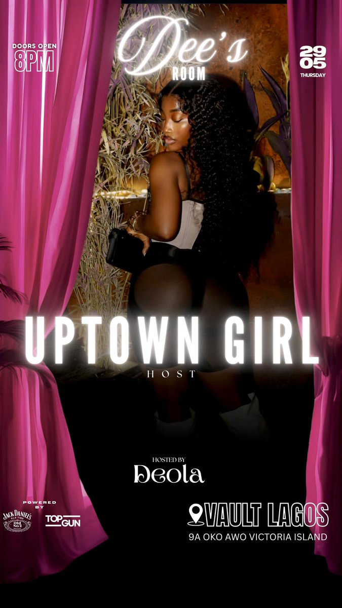 deolamusic's tweet photo. Lagos, are you ready? Dee’s Room is pulling up with vibes, performances, and unforgettable energy. First edition finna go crazy don’t say we didn’t tell you! This Thursday, 9PM at The Vault Lagos. #DeesRoom #LagosVibes https://t.co/DQAZvJvWVg
