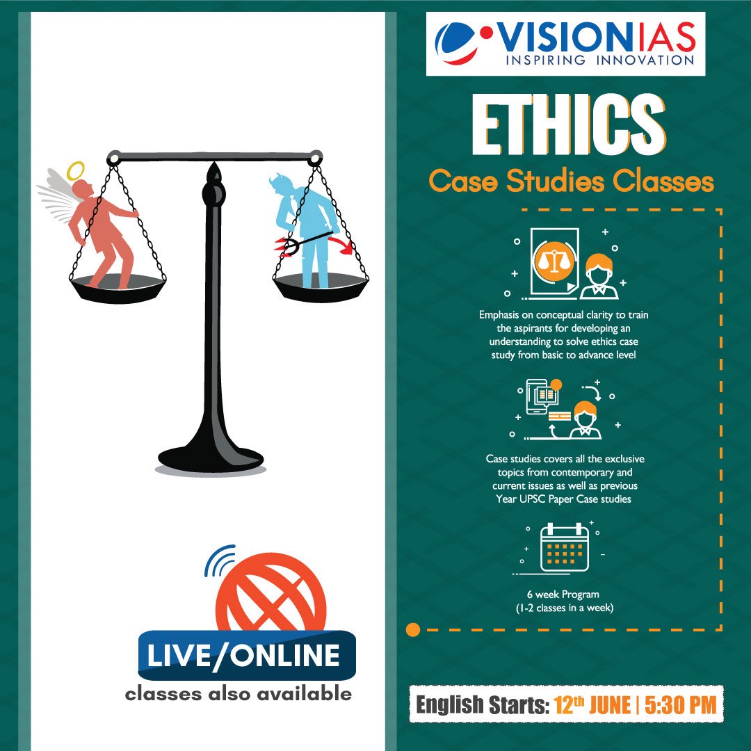 Vision_IAS's tweet photo. ๐งญ Struggling to write impactful answers in Ethics GS Paper IV?
๐ฏ Join the Ethics Case Studies Classes by VisionIAS
Starts: 12 June, 5:30 PM
Register at: https://t.co/GzcDiV8BSi
#UPSC2025 #VisionIAS #CaseStudyWriting #IASPreparation #UPSCMains #Ethics https://t.co/F0iHxrvpE7