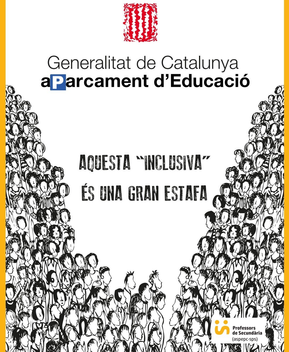 Que no t'enganyin avui a Tv3... Aquesta "inclusiva" és una gran estafa.
#volemensenyar