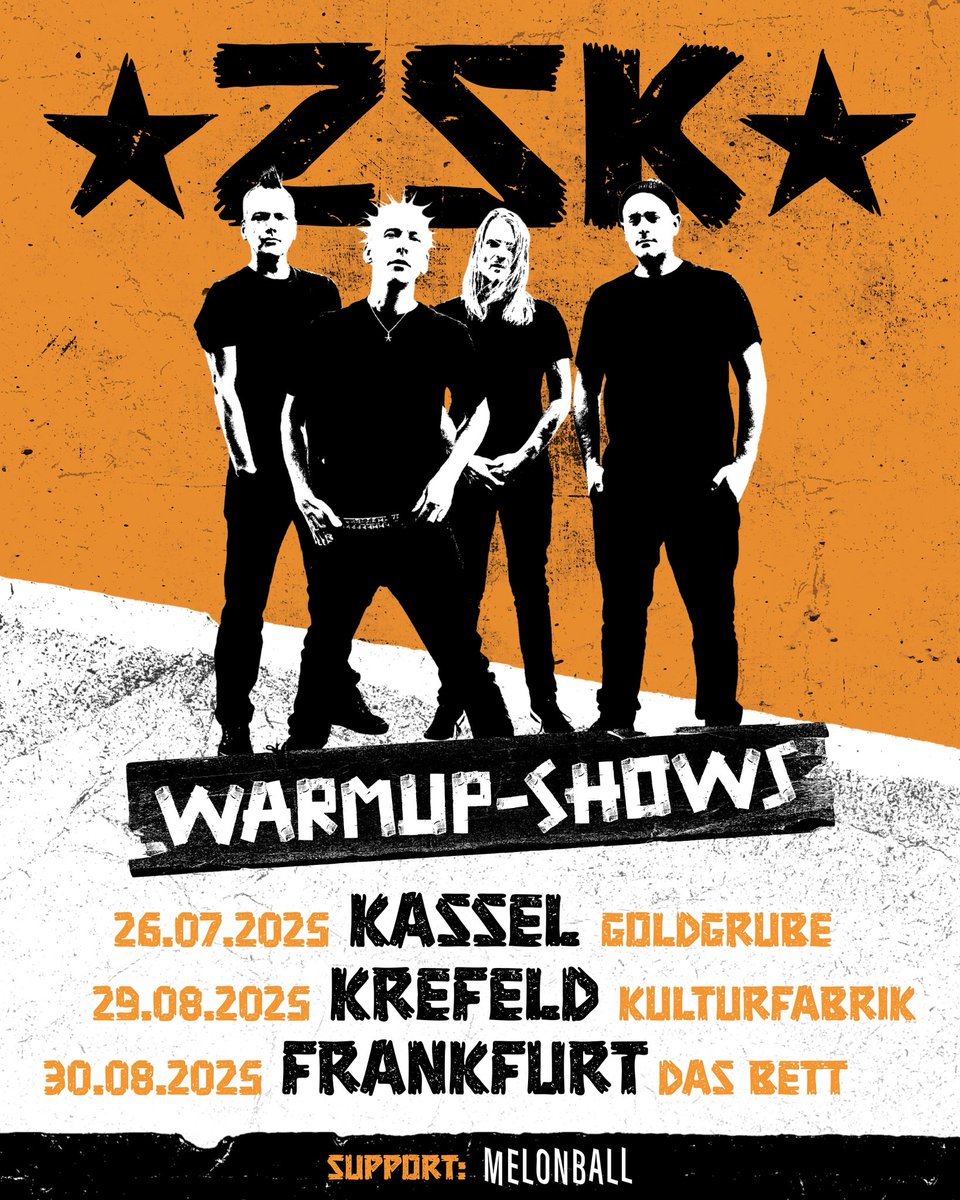 Es gibt für jede Show nur wenige hundert Karten. Also schnell machen.

zsk.hamburgrecords.com/tickets.html