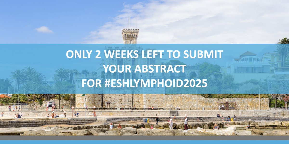 ESH (Haematology) (@eshaematology) on Twitter photo 📣 ESHLYMPHOID2025: 2 WEEKS LEFT TO SUBMIT YOUR ABSTRACT!
Proceed now ➡ bit.ly/4cTSoce
8th Translational Research Conference
LYMPHOID MALIGNANCIES
Oct 2-4, 2025-Estoril Portugal
Chairs: <a href="/HallekMichael/">Michael Hallek</a>,G. Lenz,<a href="/SehnLaurie/">Laurie Sehn</a>, <a href="/LouisStaudt/">Louis Staudt</a>, C. Wu
#ESHCONFERENCES #Lmsm #CLLsm 📣 ESHLYMPHOID2025: 2 WEEKS LEFT TO SUBMIT YOUR ABSTRACT!
Proceed now ➡ bit.ly/4cTSoce
8th Translational Research Conference
LYMPHOID MALIGNANCIES
Oct 2-4, 2025-Estoril Portugal
Chairs: <a href="/HallekMichael/">Michael Hallek</a>,G. Lenz,<a href="/SehnLaurie/">Laurie Sehn</a>, <a href="/LouisStaudt/">Louis Staudt</a>, C. Wu
#ESHCONFERENCES #Lmsm #CLLsm