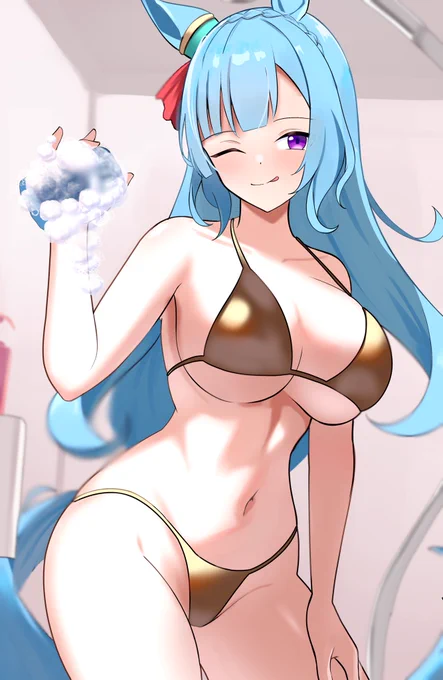 家に帰ってきたらアルダンが風呂で背中を流してくれる日常#ウマ娘#メジロアルダン 